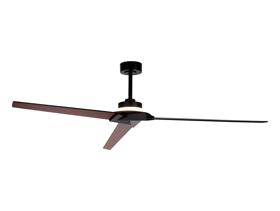 M8723/MA  Brisa 20W LED Dimmable Ceiling Light With Built-In 40W DC Reversible Fan, 2700-5000K Remote Control, Black/Wood, IP44